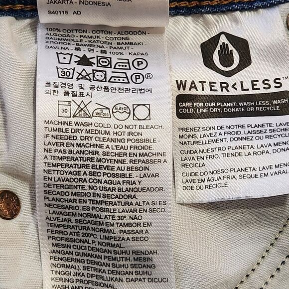 Levi's Premium Wedgie Fit Denim Jeans Blue Raw Hem High Waist Ankle Women's 24 - Picture 6 of 11